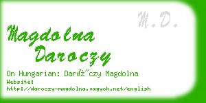 magdolna daroczy business card